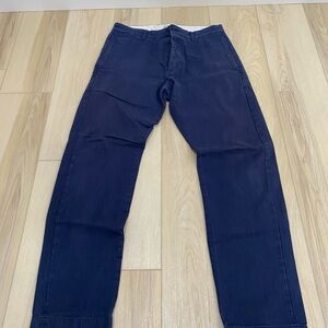 Todd Snyder Twill Carpenter Workwear Pants Button Fly Blue Men’s Size 31x32